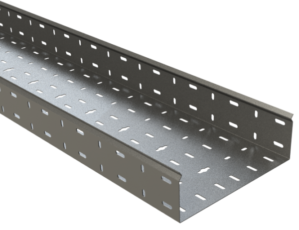 BANDEJA RANURADA O CIEGA 250 X 100X 1MM X 2.4 MT LARGO CON TAPA, UNION Y PERNO