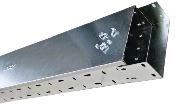 BANDEJA RANURADA O CIEGA 250 X 100X 1MM X 2.4 MT LARGO CON TAPA, UNION Y PERNO - Imagen 3