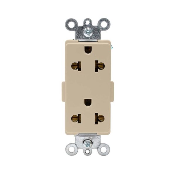 Tomacorriente universal doble 2x15A+T 250V marfil Decora