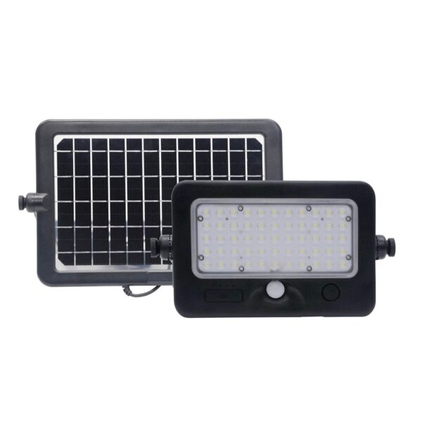 SSFLM-10W-CW Reflector Led Solar Portátil C/Puerto Usb C/Sensor De Movimiento 10W Ip65 Luz Fría 6000K