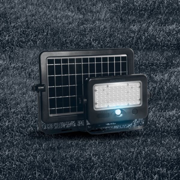 SSFLM-10W-CW Reflector Led Solar Portátil C/Puerto Usb C/Sensor De Movimiento 10W Ip65 Luz Fría 6000K - Imagen 3